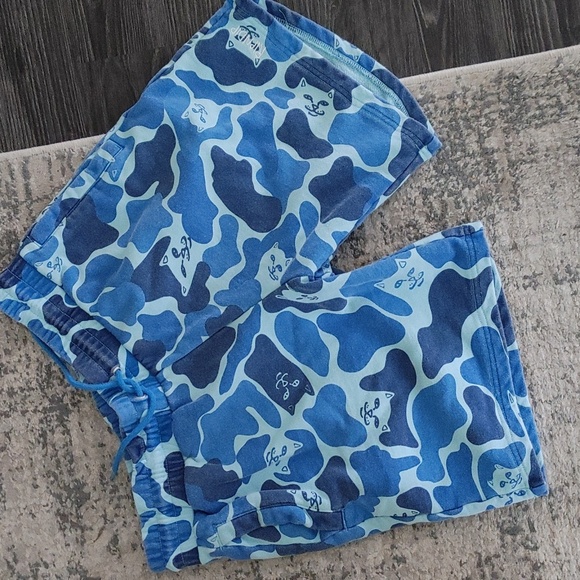 Ripndip Other - 🔥🔥🔥RIPNDIP RIP N DIP Cat Camo blue sweatshorts shorts M